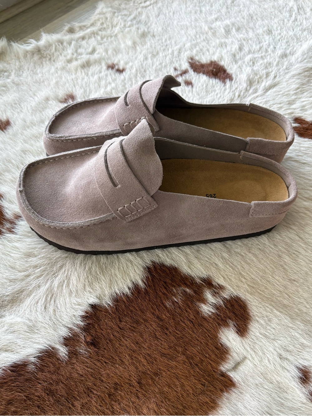 NEW in box: Snowind Naples Wrapped Mule Slip- On Loafers in Dusty Mauve